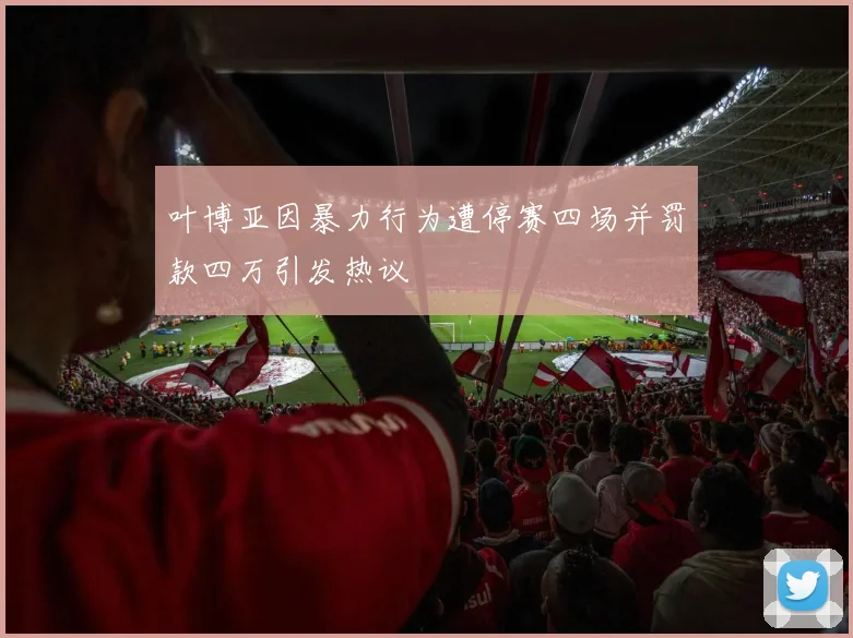 叶博亚因暴力行为遭停赛四场并罚款四万引发热议